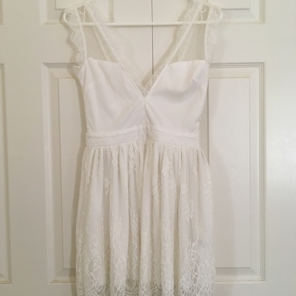 Tobi Dresses & Skirts - Lace white mesh dress